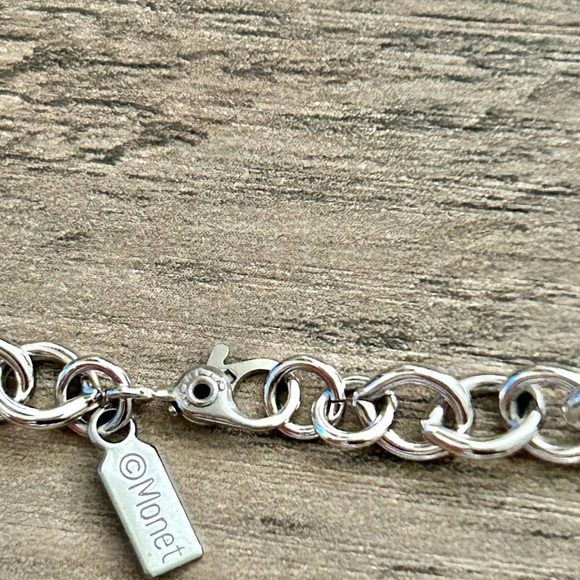 Monet Vintage Silver and Pearl Necklace-Amazing Condition!!! - Picture 5 of 7
